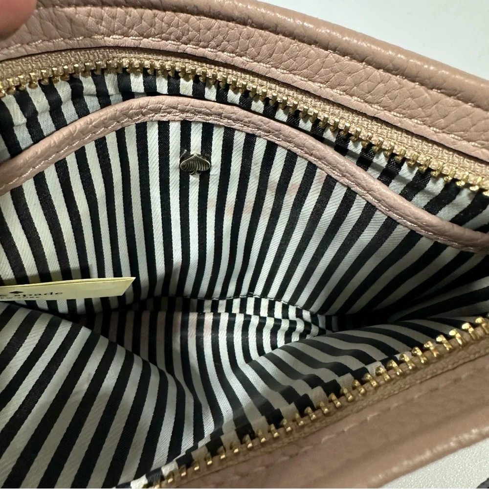 Kate Spade Mauve Pink Jackson Street Marlow Cow Leather Wristlet Double Pocket
